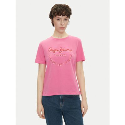 Pepe Jeans T-Shirt Rumer PL506072 Rosa Regular Fit XS female Pepe Jeans T-Shirt Rumer PL506072 Rosa Regular Fit XS female