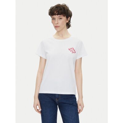 Pepe Jeans T-Shirt Rosey PL506070 Weiß Regular Fit XL female Pepe Jeans T-Shirt Rosey PL506070 Weiß Regular Fit XL female