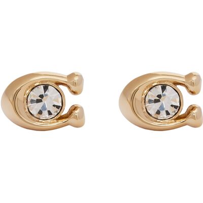 Ohrringe Coach Signature Stone Stud Earrings 37440614GLD110 Goldfarben NOSIZE female Ohrringe Coach Signature Stone Stud Earrings 37440614GLD110 Goldfarben NOSIZE female