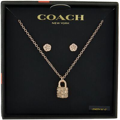 Schmuckset Halskette und Ohrringe Coach 37541360 Roségold NOSIZE female Schmuckset Halskette und Ohrringe Coach 37541360 Roségold NOSIZE female