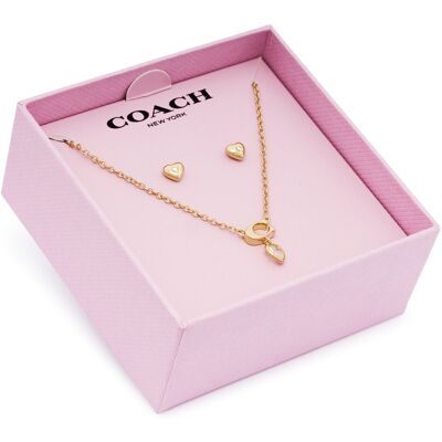 Schmuckset Halskette und Ohrringe Coach 37571285 Goldfarben NOSIZE female Schmuckset Halskette und Ohrringe Coach 37571285 Goldfarben NOSIZE female
