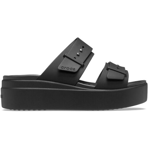 Pantoletten Crocs Brooklyn Sandal Lowwdg 207431 Schwarz 37_38 female