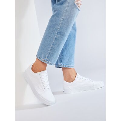 Sneakers aus Stoff Vans Old Skool VN000D3HW00 Weiß 37 unisex Sneakers aus Stoff Vans Old Skool VN000D3HW00 Weiß 37 unisex