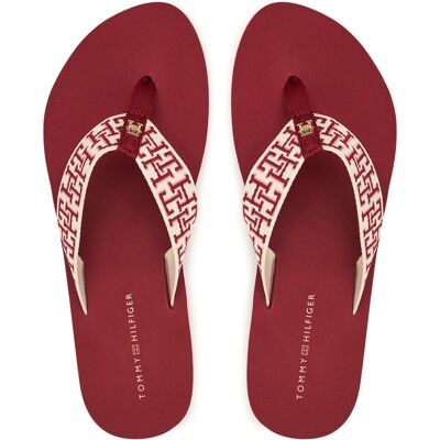 Zehentrenner Tommy Hilfiger Corportate Sandal FW0FW09610 Rot 38 female Zehentrenner Tommy Hilfiger Corportate Sandal FW0FW09610 Rot 38 female
