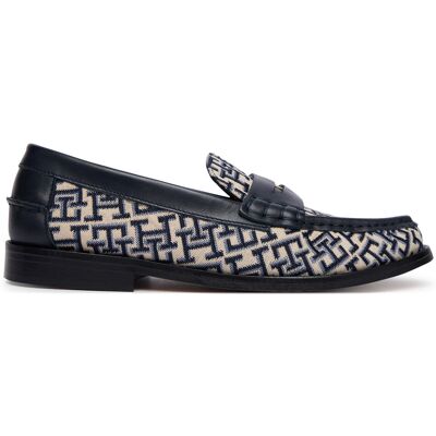 Slipper Tommy Hilfiger Th Monogram Penny Bar Loafer FW0FW09537 Dunkelblau 36 female Slipper Tommy Hilfiger Th Monogram Penny Bar Loafer FW0FW09537 Dunkelblau 36 female