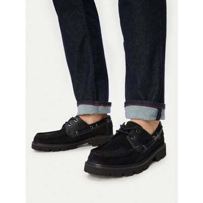 Slipper Clarks Cleyhill Boat 26186175 Schwarz 44_5 male Slipper Clarks Cleyhill Boat 26186175 Schwarz 44_5 male