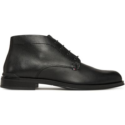 Schnürschuhe Tommy Hilfiger Corporate Hilfiger Lth Boot FM0FM05697 Schwarz 44 male Schnürschuhe Tommy Hilfiger Corporate Hilfiger Lth Boot FM0FM05697 Schwarz 44 male