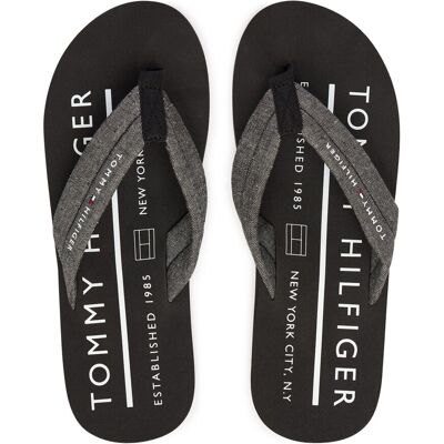 Zehentrenner Tommy Hilfiger Hilfiger Chambray Beach Sandal FM0FM05751 Grau 40 male Zehentrenner Tommy Hilfiger Hilfiger Chambray Beach Sandal FM0FM05751 Grau 40 male