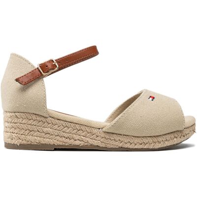 Espadrilles Tommy Hilfiger Rope Wedge Sandal T3A7-32185-0048 M Beige 33 female Espadrilles Tommy Hilfiger Rope Wedge Sandal T3A7-32185-0048 M Beige 33 female