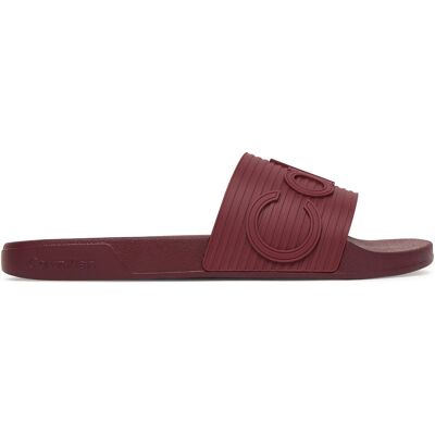 Pantoletten Calvin Klein Nemo - Contoured Emblem Logo Sliders HM0HM02113 Dunkelrot 40 male Pantoletten Calvin Klein Nemo - Contoured Emblem Logo Sliders HM0HM02113 Dunkelrot 40 male