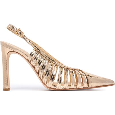 High Heels MICHAEL Michael Kors Adriana 40T6ADHP1M Goldfarben 35_5 female High Heels MICHAEL Michael Kors Adriana 40T6ADHP1M Goldfarben 35_5 female
