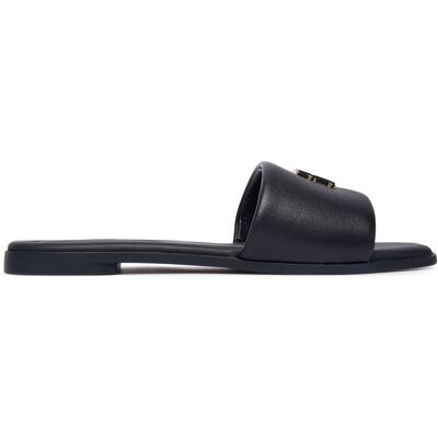 Pantoletten Tommy Hilfiger Th Logo Hardware Leather Mule FW0FW09292 Dunkelblau 39 female Pantoletten Tommy Hilfiger Th Logo Hardware Leather Mule FW0FW09292 Dunkelblau 39 female