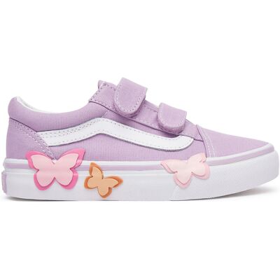 Sneakers aus Stoff Vans Old Skool V Butterfly VN000EBRFSF1 Violett 34 female Sneakers aus Stoff Vans Old Skool V Butterfly VN000EBRFSF1 Violett 34 female