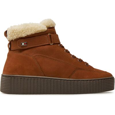 Schnürschuhe Tommy Hilfiger Faux Fur Nubuck Low Lace-Up FW0FW08172 Braun 36 female Schnürschuhe Tommy Hilfiger Faux Fur Nubuck Low Lace-Up FW0FW08172 Braun 36 female