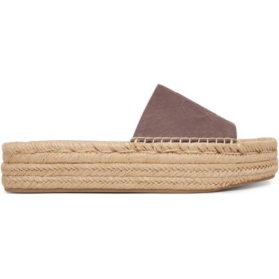 Espadrilles Calvin Klein Flatf Espa Mule Nub Mg HW0HW02890 Braun 38 female Espadrilles Calvin Klein Flatf Espa Mule Nub Mg HW0HW02890 Braun 38 female