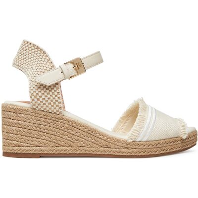 Espadrilles Tommy Hilfiger Fringe Canvas Medium Wedge FW0FW08879 Beige 40 female Espadrilles Tommy Hilfiger Fringe Canvas Medium Wedge FW0FW08879 Beige 40 female