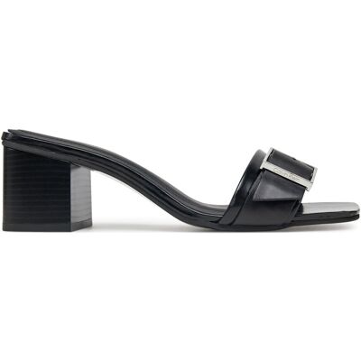 Pantoletten Calvin Klein Heel Mule 50 W/Buckle - Lth HW0HW02478 Schwarz 39 female Pantoletten Calvin Klein Heel Mule 50 W/Buckle - Lth HW0HW02478 Schwarz 39 female