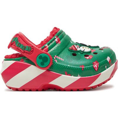 Pantoletten Crocs Classic Mickey Xmass Lined Clog T 210815 Grün 19_5 unisex Pantoletten Crocs Classic Mickey Xmass Lined Clog T 210815 Grün 19_5 unisex