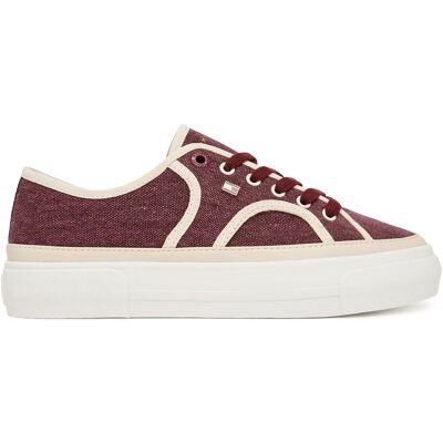 Sneakers aus Stoff Tommy Hilfiger Platform Vulc Sneaker Piping FW0FW09394 Dunkelrot 39 female Sneakers aus Stoff Tommy Hilfiger Platform Vulc Sneaker Piping FW0FW09394 Dunkelrot 39 female