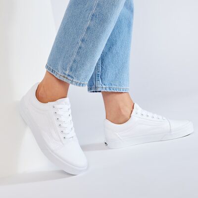 Sneakers aus Stoff Vans Old Skool VN000D3HW00 Weiß 42 unisex Sneakers aus Stoff Vans Old Skool VN000D3HW00 Weiß 42 unisex