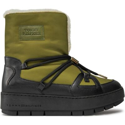 Schneeschuhe Tommy Hilfiger Tommy Essential Snowboot FW0FW07504 Grün 40 female Schneeschuhe Tommy Hilfiger Tommy Essential Snowboot FW0FW07504 Grün 40 female