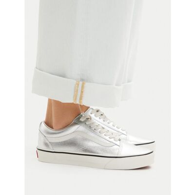 Sneakers aus Stoff Vans Old Skool VN000E8WH271 Silberfarben 35 female Sneakers aus Stoff Vans Old Skool VN000E8WH271 Silberfarben 35 female