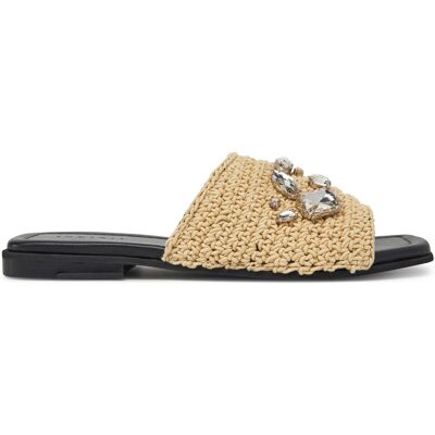 Pantoletten Inuikii Woven Strap Stones 70104-367 705 Beige 36 female Pantoletten Inuikii Woven Strap Stones 70104-367 705 Beige 36 female