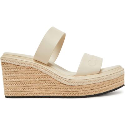 Espadrilles Calvin Klein Wedge Sandal 50 - He HW0HW02375 Écru 39 female Espadrilles Calvin Klein Wedge Sandal 50 - He HW0HW02375 Écru 39 female