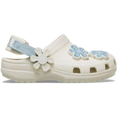 Pantoletten Crocs Clsc Dnm Flwr Adj BackstrapCgT 212512 Grau 24_25 female Pantoletten Crocs Clsc Dnm Flwr Adj BackstrapCgT 212512 Grau 24_25 female