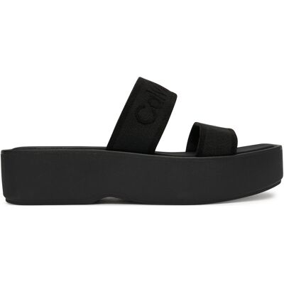 Pantoletten Calvin Klein Flatform Sndl Webbing HW0HW02878 Schwarz 41 female Pantoletten Calvin Klein Flatform Sndl Webbing HW0HW02878 Schwarz 41 female