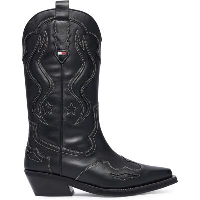 Cowboystiefel Tommy Jeans Archive Cowboy Boot Leather EN0EN03046 Schwarz 37 female Cowboystiefel Tommy Jeans Archive Cowboy Boot Leather EN0EN03046 Schwarz 37 female