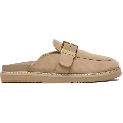 Pantoletten Tommy Hilfiger Th Buckle Fur Suede Mule FW0FW09083 Beige 41 female Pantoletten Tommy Hilfiger Th Buckle Fur Suede Mule FW0FW09083 Beige 41 female