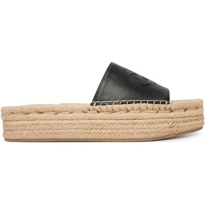 Espadrilles Calvin Klein Flatf Espa Mule Lth Mg HW0HW03027 Schwarz 36 female Espadrilles Calvin Klein Flatf Espa Mule Lth Mg HW0HW03027 Schwarz 36 female