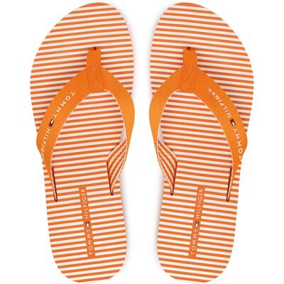 Zehentrenner Tommy Hilfiger Th Ithaca Stripe Summer Sandal FW0FW09192 Orange 36 female Zehentrenner Tommy Hilfiger Th Ithaca Stripe Summer Sandal FW0FW09192 Orange 36 female