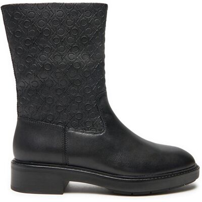 Stiefeletten Calvin Klein Flat Ankle Boot Mono Mix HW0HW02195 Schwarz 36 female Stiefeletten Calvin Klein Flat Ankle Boot Mono Mix HW0HW02195 Schwarz 36 female