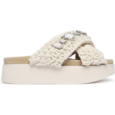 Pantoletten Inuikii Woven Stones Platform 1004.005.0043 Weiß 39 female Pantoletten Inuikii Woven Stones Platform 1004.005.0043 Weiß 39 female