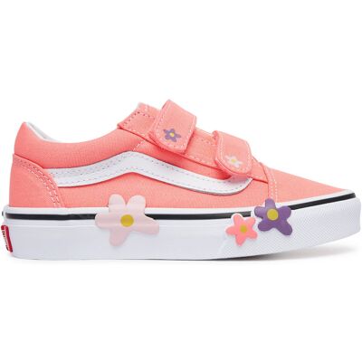 Sneakers aus Stoff Vans Old Skool V Flower VN000Z6HGSB1 Rosa 30_5 female Sneakers aus Stoff Vans Old Skool V Flower VN000Z6HGSB1 Rosa 30_5 female