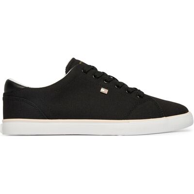 Sneakers aus Stoff Tommy Hilfiger Th Low Profile Vulc Canvas FW0FW09102 Schwarz 37 female Sneakers aus Stoff Tommy Hilfiger Th Low Profile Vulc Canvas FW0FW09102 Schwarz 37 female