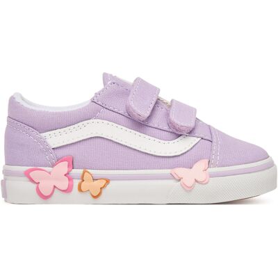 Sneakers aus Stoff Vans Old Skool V Butterfly VN000EFHFSF1 Violett 21 female Sneakers aus Stoff Vans Old Skool V Butterfly VN000EFHFSF1 Violett 21 female