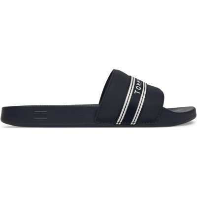Pantoletten Tommy Hilfiger Logo Tape Webbing FW0FW09359 Dunkelblau 36 female Pantoletten Tommy Hilfiger Logo Tape Webbing FW0FW09359 Dunkelblau 36 female