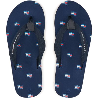 Pantoletten Tommy Hilfiger T3X8-34409-0058 Blau 36 male Pantoletten Tommy Hilfiger T3X8-34409-0058 Blau 36 male