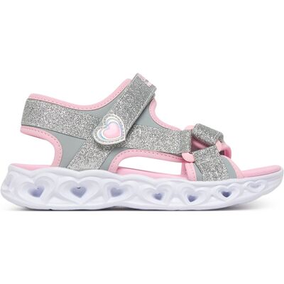 Sandalen Skechers S-Lights: Heart Lights Sandal - Sugar Sparks 303114L/SLPK Silberfarben 36_5 female Sandalen Skechers S-Lights: Heart Lights Sandal - Sugar Sparks 303114L/SLPK Silberfarben 36_5 female