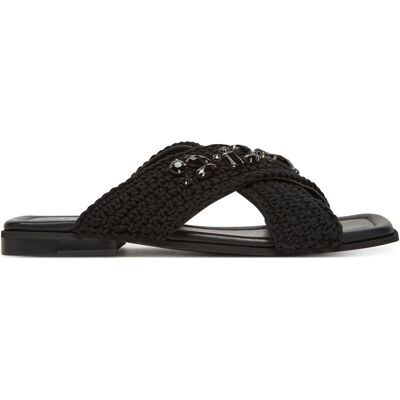 Pantoletten Inuikii Woven Crossed Stones 70104-369 Schwarz 39 female Pantoletten Inuikii Woven Crossed Stones 70104-369 Schwarz 39 female
