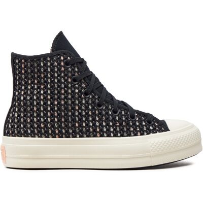 Sneakers aus Stoff Converse Chuck Taylor All Star Lift Platform Crochet A09829C Schwarz 38 female Sneakers aus Stoff Converse Chuck Taylor All Star Lift Platform Crochet A09829C Schwarz 38 female
