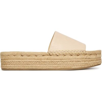 Espadrilles Calvin Klein Flatf Espa Mule Lth Mg HW0HW03027 Beige 40 female Espadrilles Calvin Klein Flatf Espa Mule Lth Mg HW0HW03027 Beige 40 female
