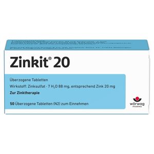 Wörwag Pharma GmbH & Co. KG Zinkit 20 Überzogene Tabletten 50 Stück