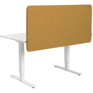 Abstracta Tischtrennwand Softline 30 hängend - Komplettpaket mit Tischbeschlägen, Größe B80 x H65 cm, Stoffe Salsa 60 - Hellbeige