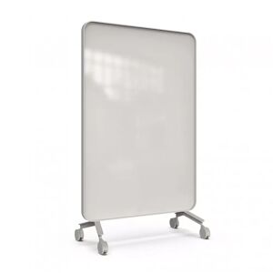 Lintex Mobile Glastafel Frame Mobile - Doppelseitig, Farbe Soft 150 - Beige, Rahmen Grau (Soft 150), Größe B120 x H196 cm