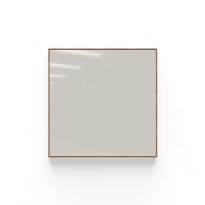 Lintex Glastafel Area - Glänzende/matte Oberfläche, Farbe Shy 120 - Grau-beige, Ausführung Blankes Klarglas, Größe B102,8 x H102,8 cm