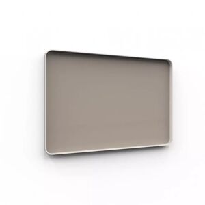 Lintex Glastafel Frame Wall, Farbe Cozy 450 - Nougat-braun, Ausführung Grauer Rahmen, Größe B150 x H100 cm